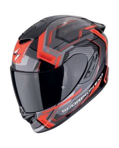 Casque moto SCORPION EXO-1400 EVO II LINART Noir Rouge
