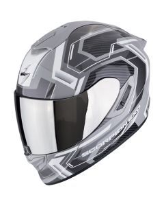 Casque moto SCORPION EXO-1400 EVO II LINART Gris Blanc