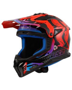 Casque cross LS2 MX708 FAST II Wash gloss Rouge
