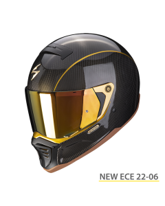 Casque intégral moto SCORPION HX1 Carbon SE Noir or