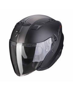 Casque jet SCORPION EXO-230 SR Noir mat Argent Rouge