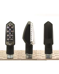 Clignotants moto V PARTS Bud LED noir universel