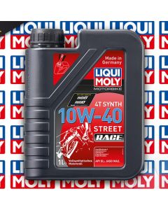Huile moteur moto LIQUI MOLY Street Race 4T 10W40 100% synthèse 1L