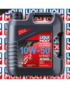 Huile moteur moto LIQUI MOLY Street Race 4T 10W50 100% synthèse 4L