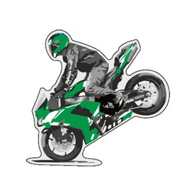 Label déco moto MOTO Vert