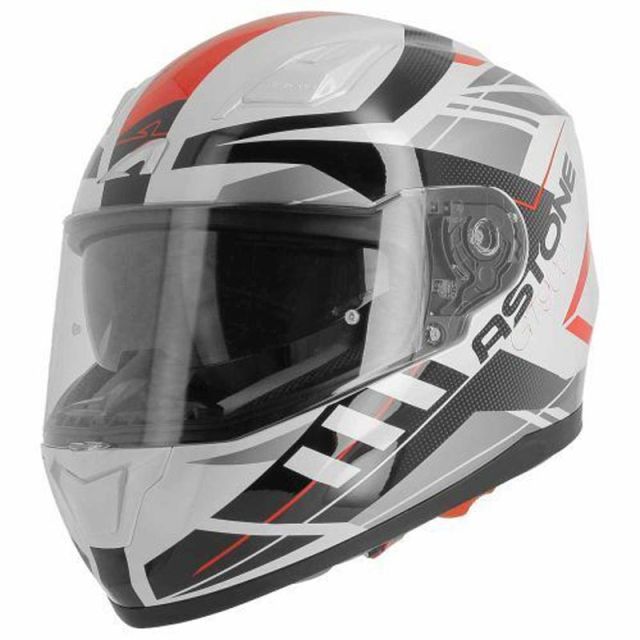 Casque intégral moto ASTONE GT-900 STREET Blanc Rouge L