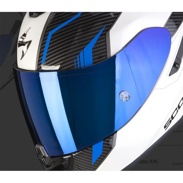 Ecran visiere casque intégral moto SCORPION EXO 520 1400 R1 Air Bleu