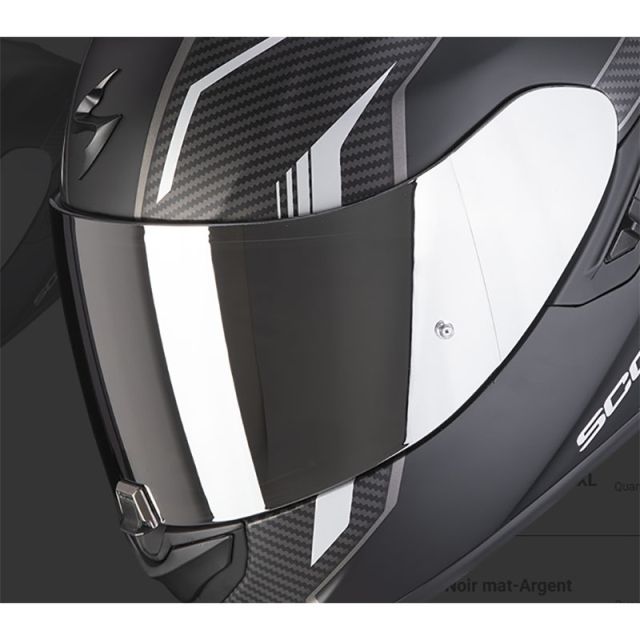 Ecran visiere casque intégral moto SCORPION EXO 520 1400 R1 Air Argenté