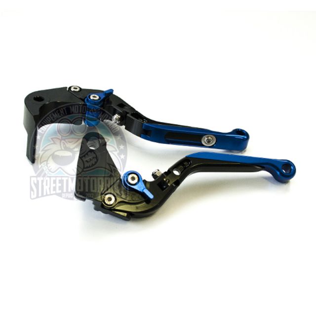leviers moto Flip Up ajustable repliable SMB SUZUKI #7 Noir bleu