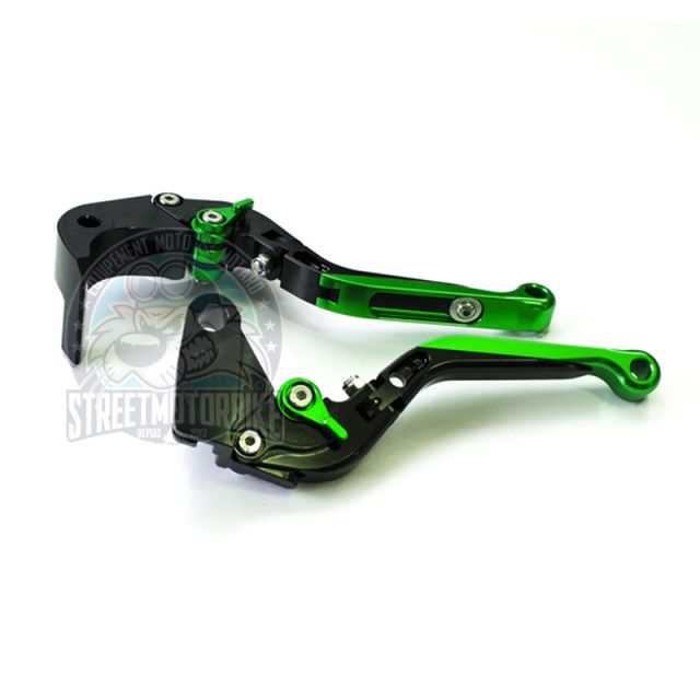 leviers moto Flip Up ajustable repliable SMB SUZUKI #1 Noir vert