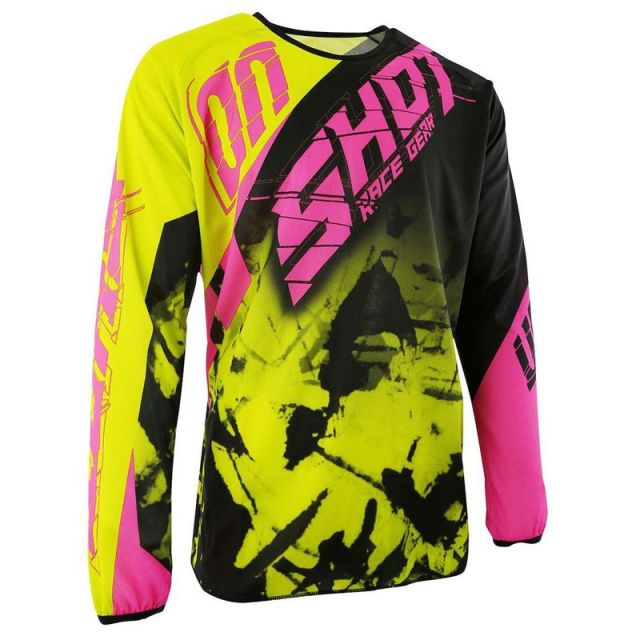 Maillot cross Shot Squad Lime Neon Rose