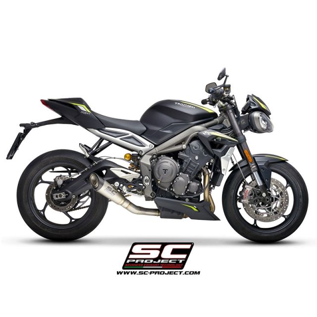 Silencieux moto SC PROJECT S1 Titane TRIUMPH STREET TRIPLE 765 S - R - RS 2020 