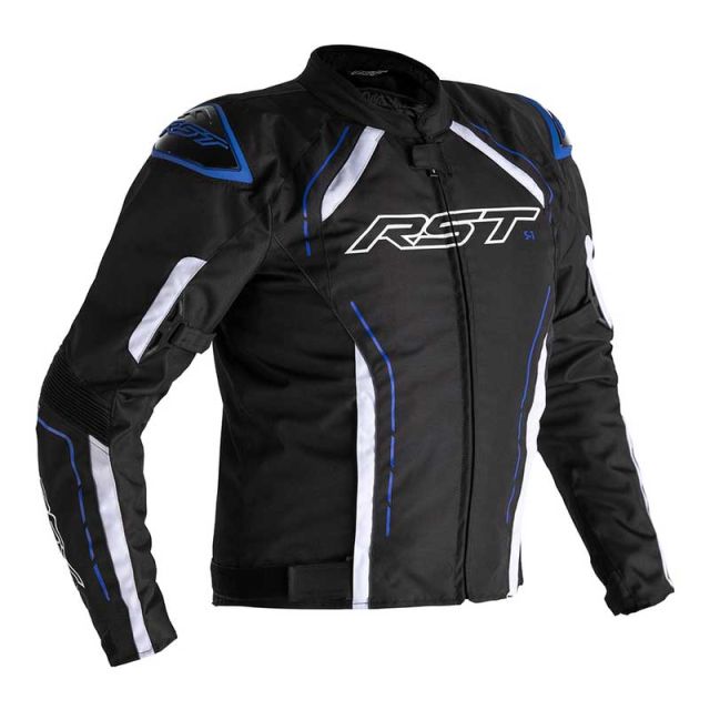 Veste moto RST S-1 textile noir/blanc/bleu S