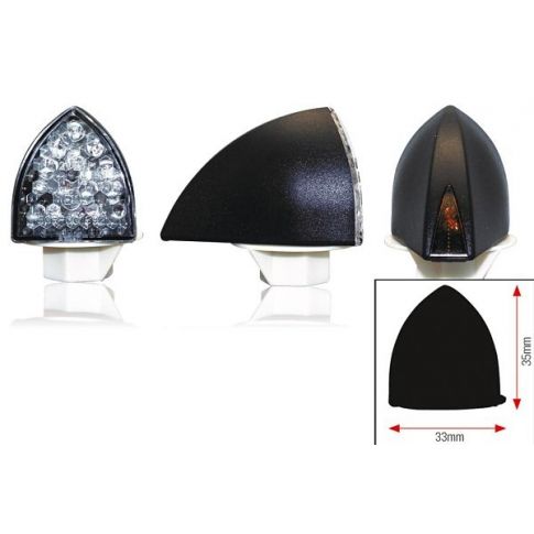 Clignotants moto V PARTS Profil LED noir universel 