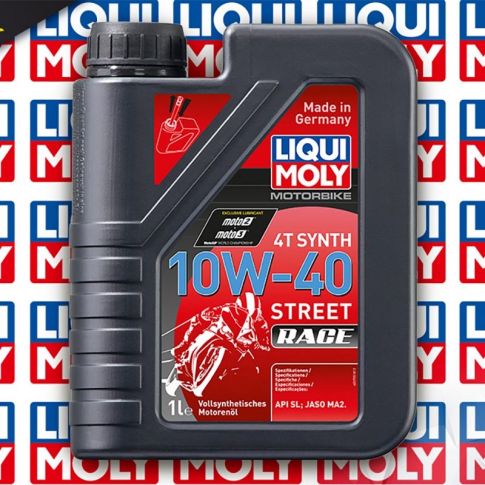 Huile moteur moto LIQUI MOLY Street Race 4T 10W40 100% synthèse 1L