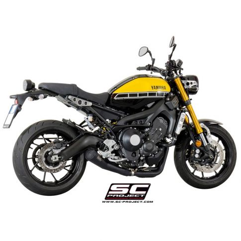 Silencieux ligne complète moto SC PROJECT CONIC 70'S Inox BLACK YAMAHA MT09 TRACER 900 XSR 900