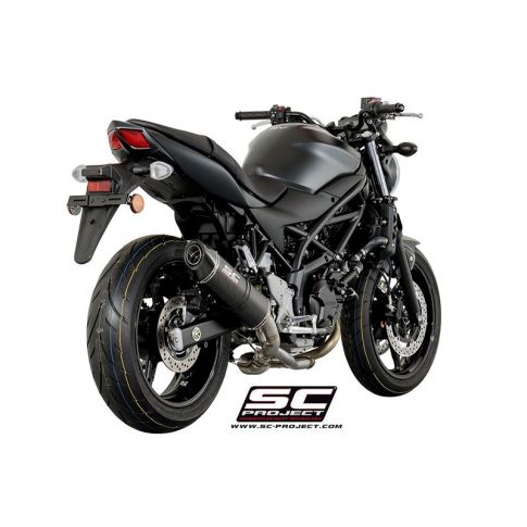 Silencieux moto SC PROJECT OVAL Carbone SUZUKI SV 650 2016 - 2020