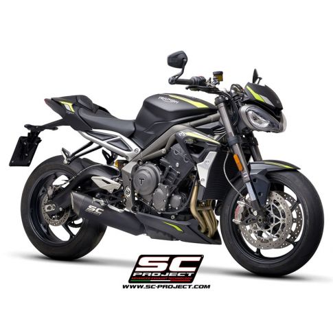 Silencieux moto SC PROJECT SC1 R TITANE BLACK TRIUMPH STREET TRIPLE 765 S - R - RS  2020