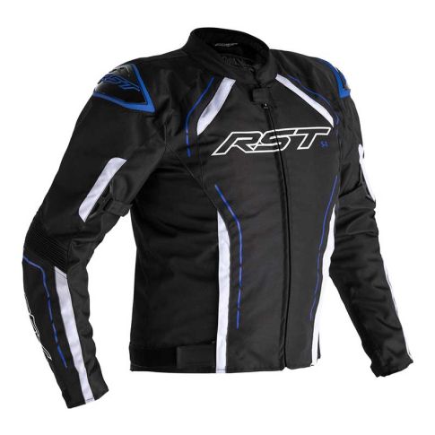 Veste moto RST S-1 textile noir/blanc/bleu