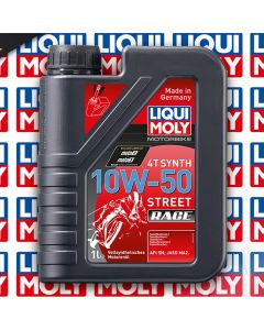 Huile moteur moto LIQUI MOLY Street Race 4T 10W50 100% synthèse 1L