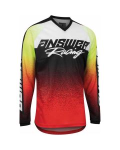 Maillot cross ANSWER A22 Syncron Prism rouge jaune fluo 