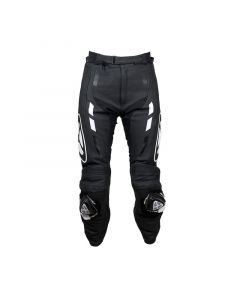 Pantalon cuir moto IXON ADDICT PANT Noir / Blanc