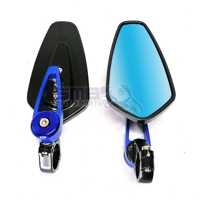 Paire rétroviseurs embouts guidon SMB MOTO PARTS RIDE Bleu