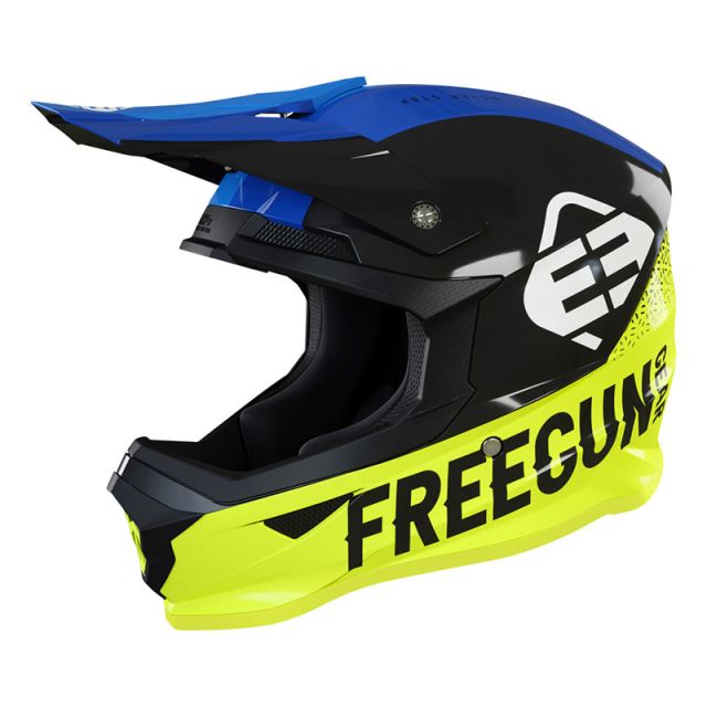 Casque cross SHOT FREEGUN XP4 Attack Neon Yellow Glossy