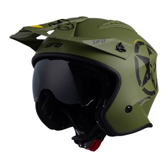 Casque jet Off Road UFO Sheratan Kaki