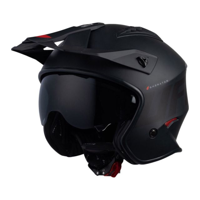 Casque jet Off Road UFO Sheratan Noir