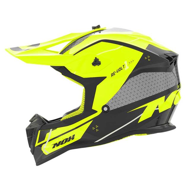 Casque moto cross NOX N632K RE-VOLT1 KID Jaune fluo YM