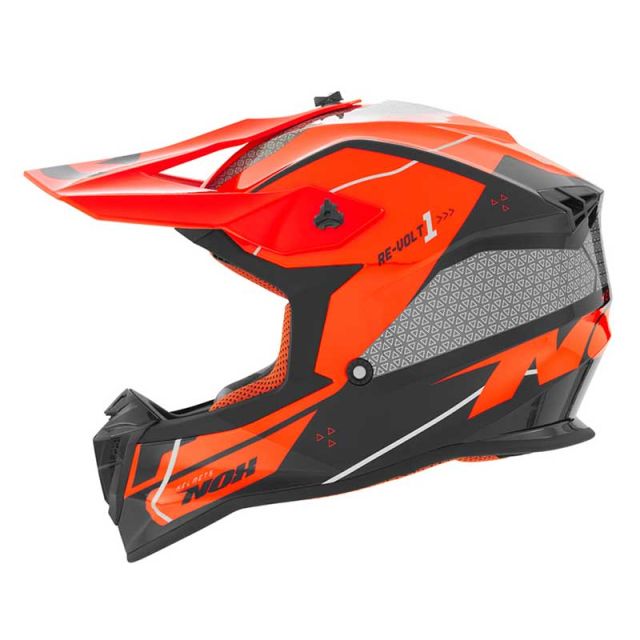 Casque moto cross NOX RE-VOLT1 Orange KID YS