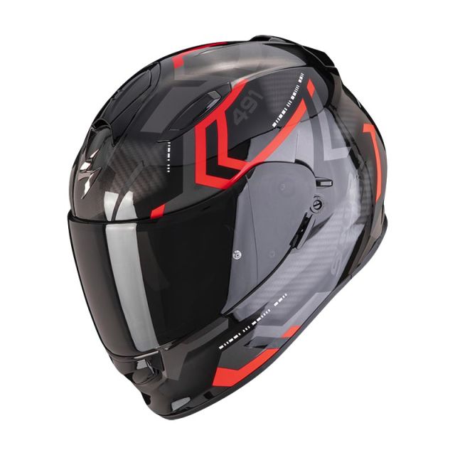 Casque intégral moto SCORPION EXO-491 SPIN Noir-Rouge