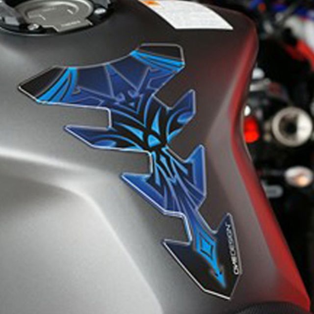 Protège réservoir moto PRINT TRIBAL Bleu