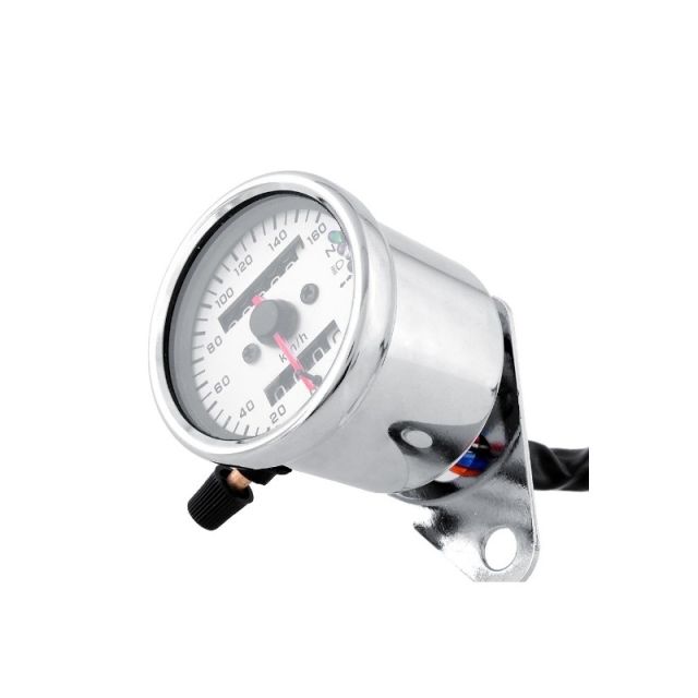 Compteur mecanique moto BRAZOLINE Silver