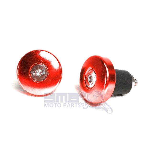 Embouts guidon moto universel SMB MOTO PARTS PLAT Rouge Ø13mm