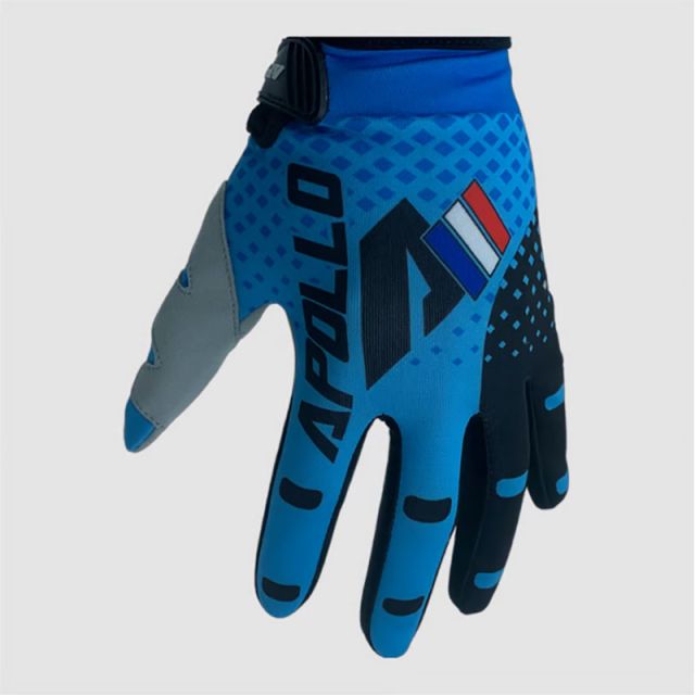 Gants moto cross APOLLO SKIN Bleu