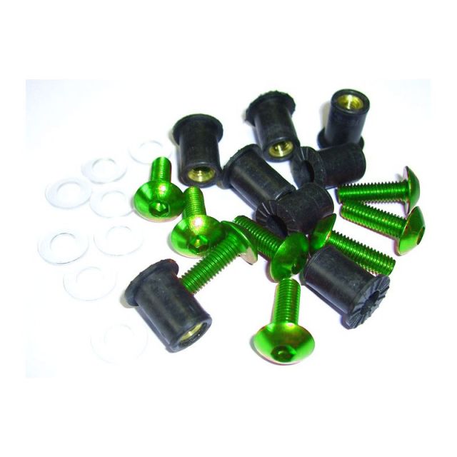 Kit vis bulle carenage moto BRAZOLINE Vert