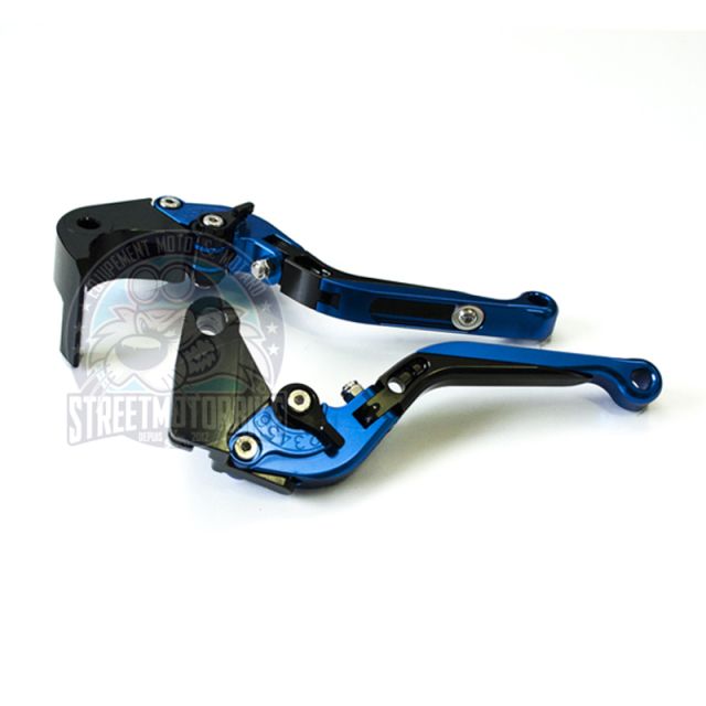 leviers moto Flip Up ajustable repliable SMB HONDA #14 Bleu noir bleu