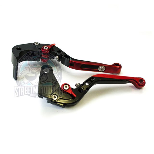 leviers moto Flip Up ajustable repliable SMB HONDA #14 Noir rouge