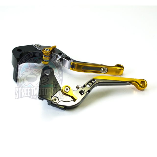 leviers moto Flip Up ajustable repliable SMB HONDA #14 Titane or