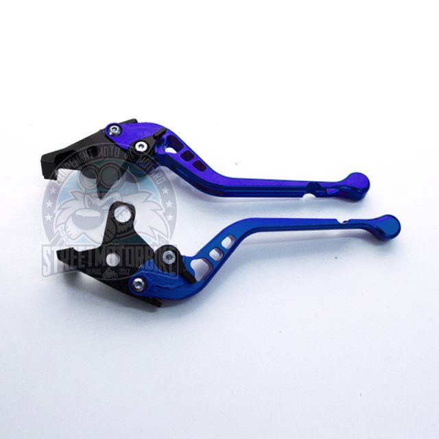 leviers moto long ajustable SMB KAWASAKI #6 Bleu