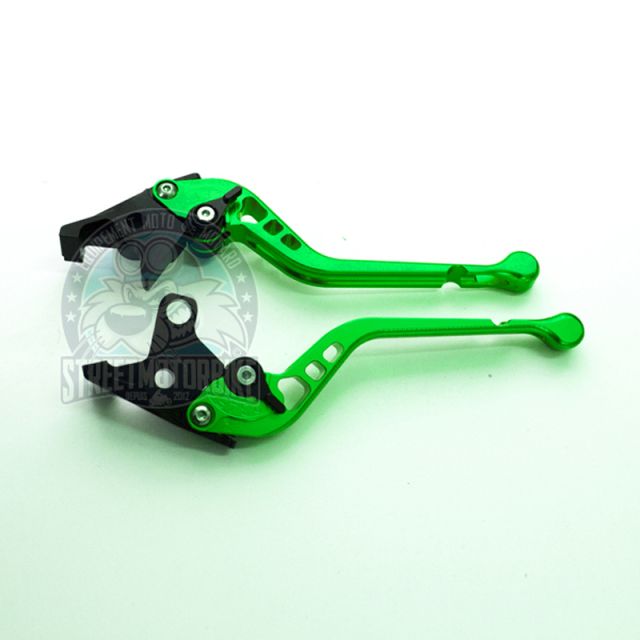 leviers moto long ajustable SMB KAWASAKI #8 Vert