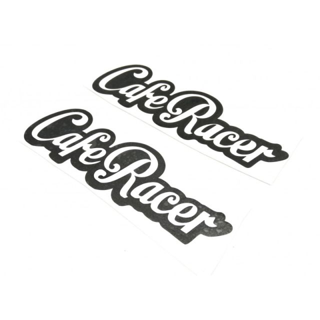 Lot de 2 Stickers moto BRAZOLINE CAFE RACER Lettrage NOIR