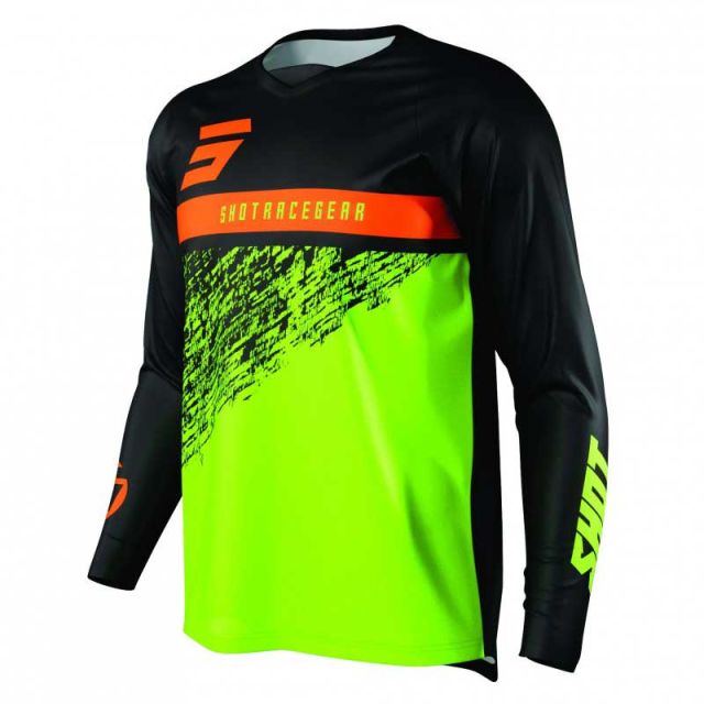 Maillot cross SHOT KID ROLL Green orange