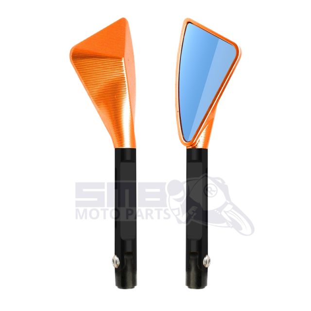 Paire retroviseur aluminium universelle SMB moto parts TK1 Orange