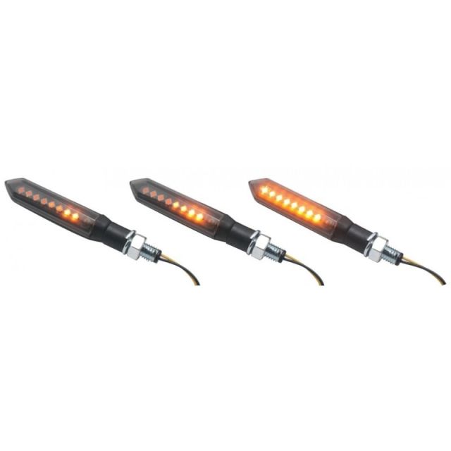 Paire de clignotants moto Leds séquentiels BRAZOLINE KONNY