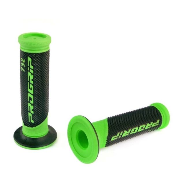 Paire de poignées moto PROGRIP 732 VERT