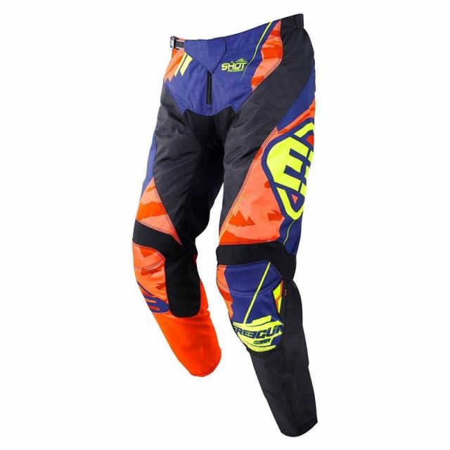 Pantalon cross SHOT KID DEVO HERO Bleu neon jaune 4-5 ans