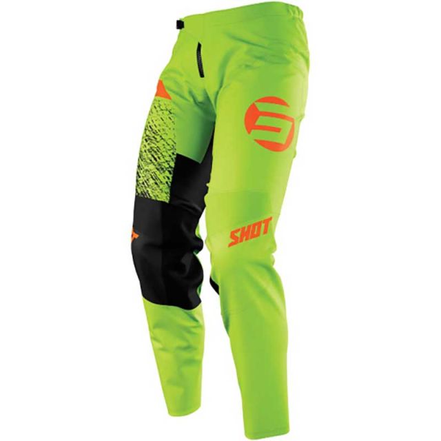 Pantalon cross SHOT KID DEVO ROLL Vert orange